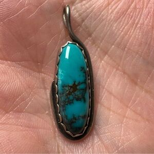 Turquoise Sterling Silver 925 Necklace Pendant